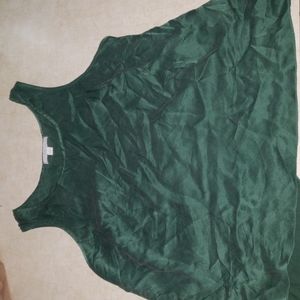 LUNYA washable Silk pajama green sleeveless tank size S